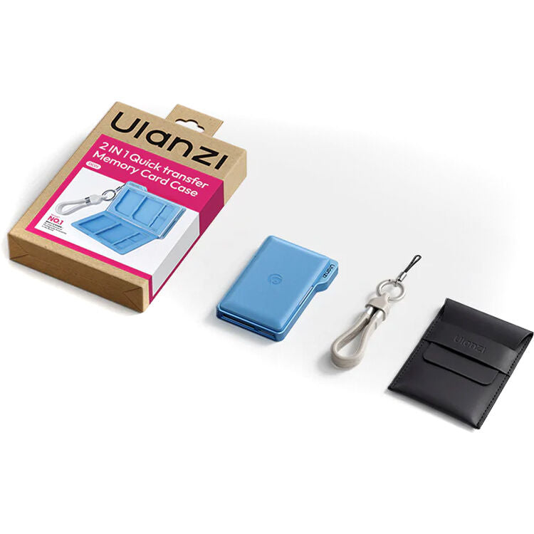 Estuche para Tarjetas Ulanzi DC01 2-in-1 Portable (Azul) - detalle