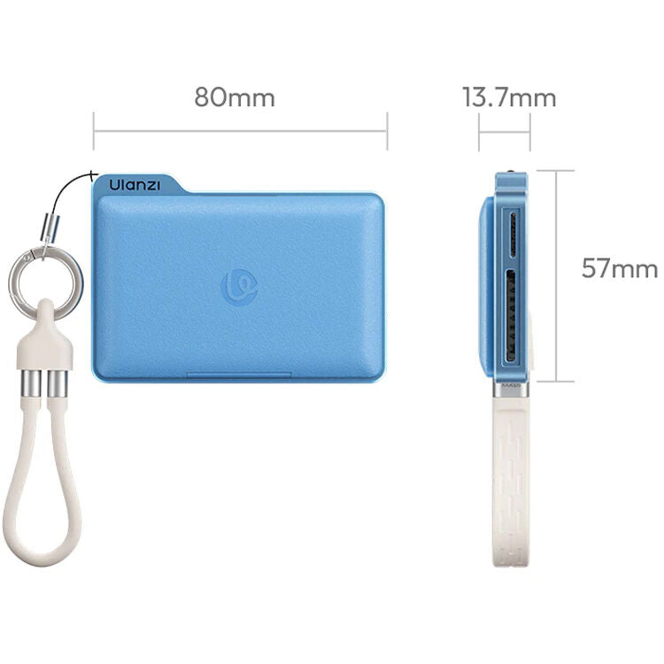 Estuche para Tarjetas Ulanzi DC01 2-in-1 Portable (Azul) - contenido de la caja