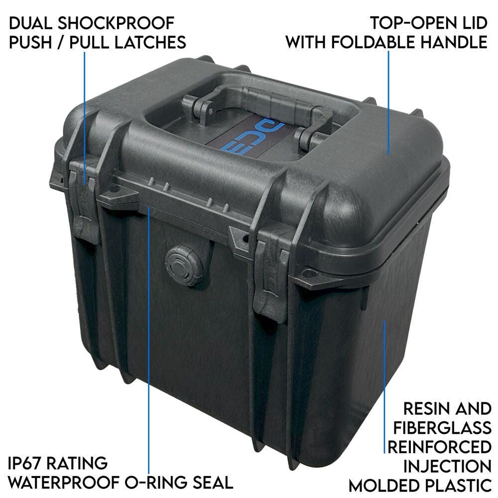 Estuche Rígido DCB Cases Element 2862F Waterproof utilitario con espuma cortada en cubos - en uso