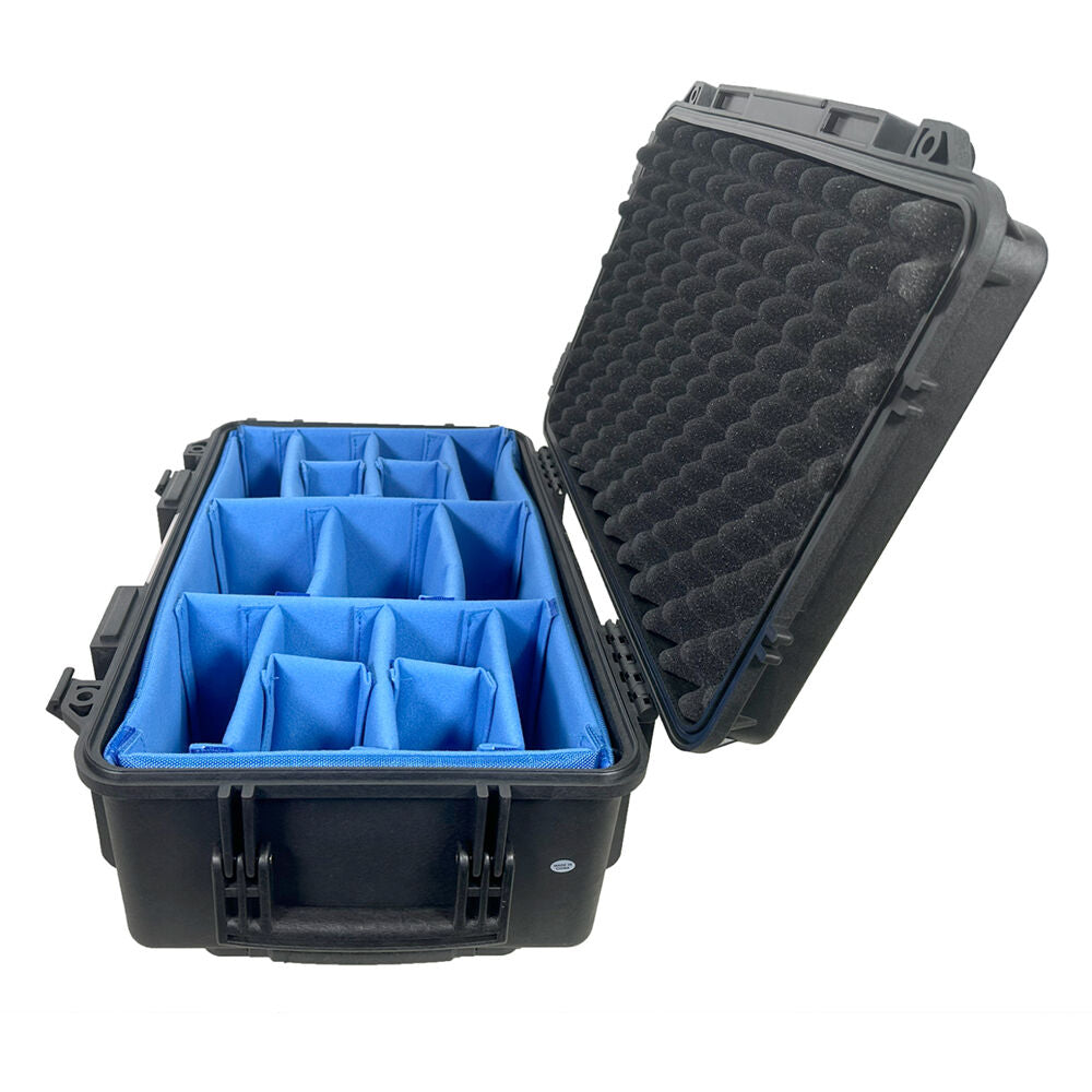 Estuche Rígido DCB Cases Element 5453DI con ruedas utilitario con divisores acolchados - vista trasera
