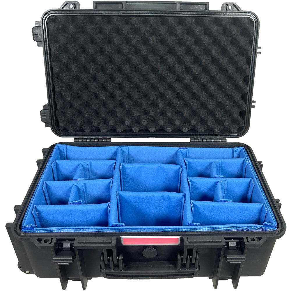 Estuche Rígido DCB Cases Element 5453DI con ruedas utilitario con divisores acolchados - vista lateral