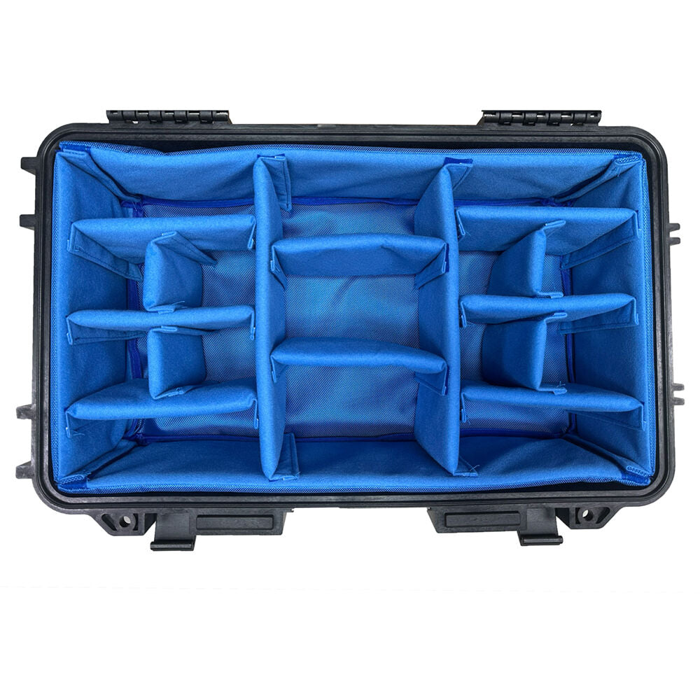 Estuche Rígido DCB Cases Element 5453DI con ruedas utilitario con divisores acolchados - detalle
