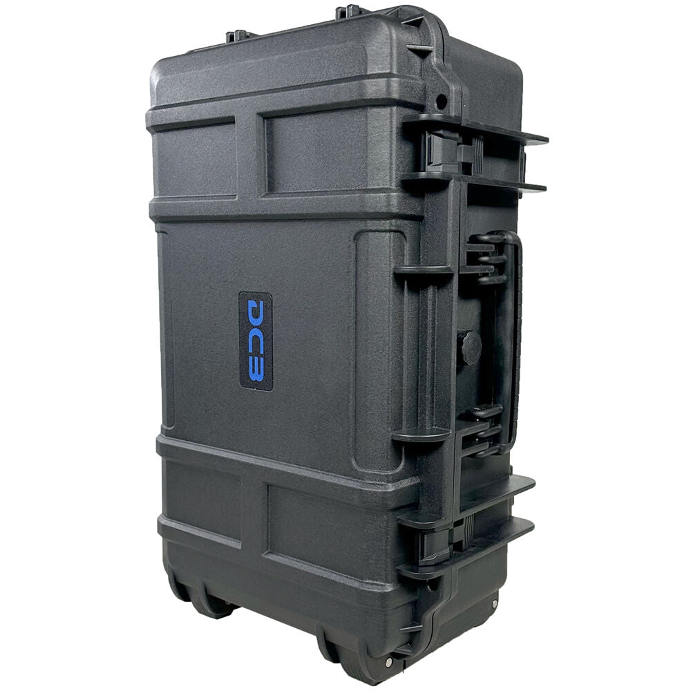 Estuche Rígido DCB Cases Element 5453F con ruedas utilitario con espuma cortada en cubos - vista trasera