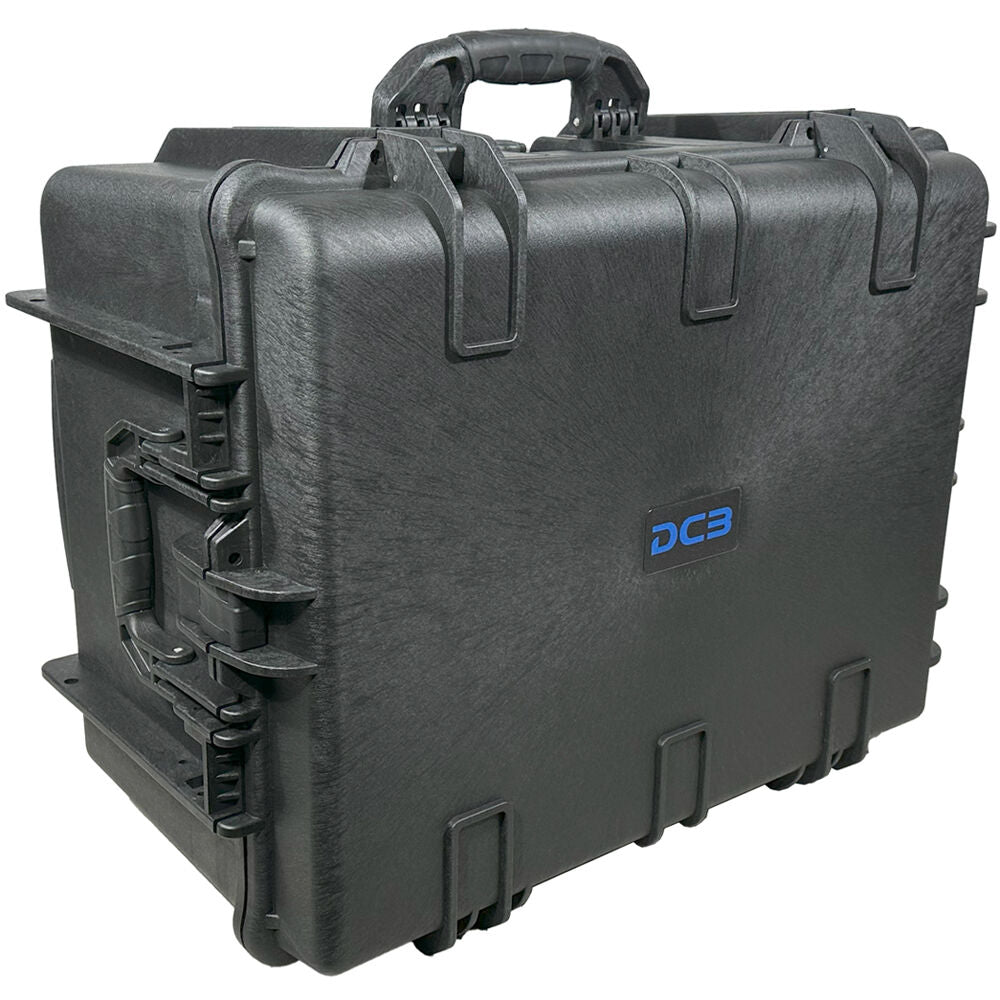 Estuche Rígido DCB Cases Element 6705F con ruedas utilitario con espuma cortada en cubos - vista trasera