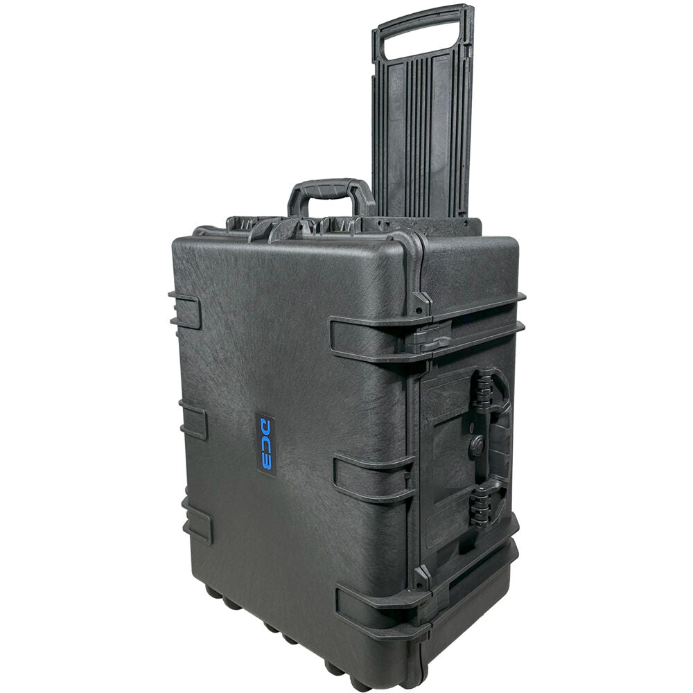 Estuche Rígido DCB Cases Element 6705F con ruedas utilitario con espuma cortada en cubos - en uso