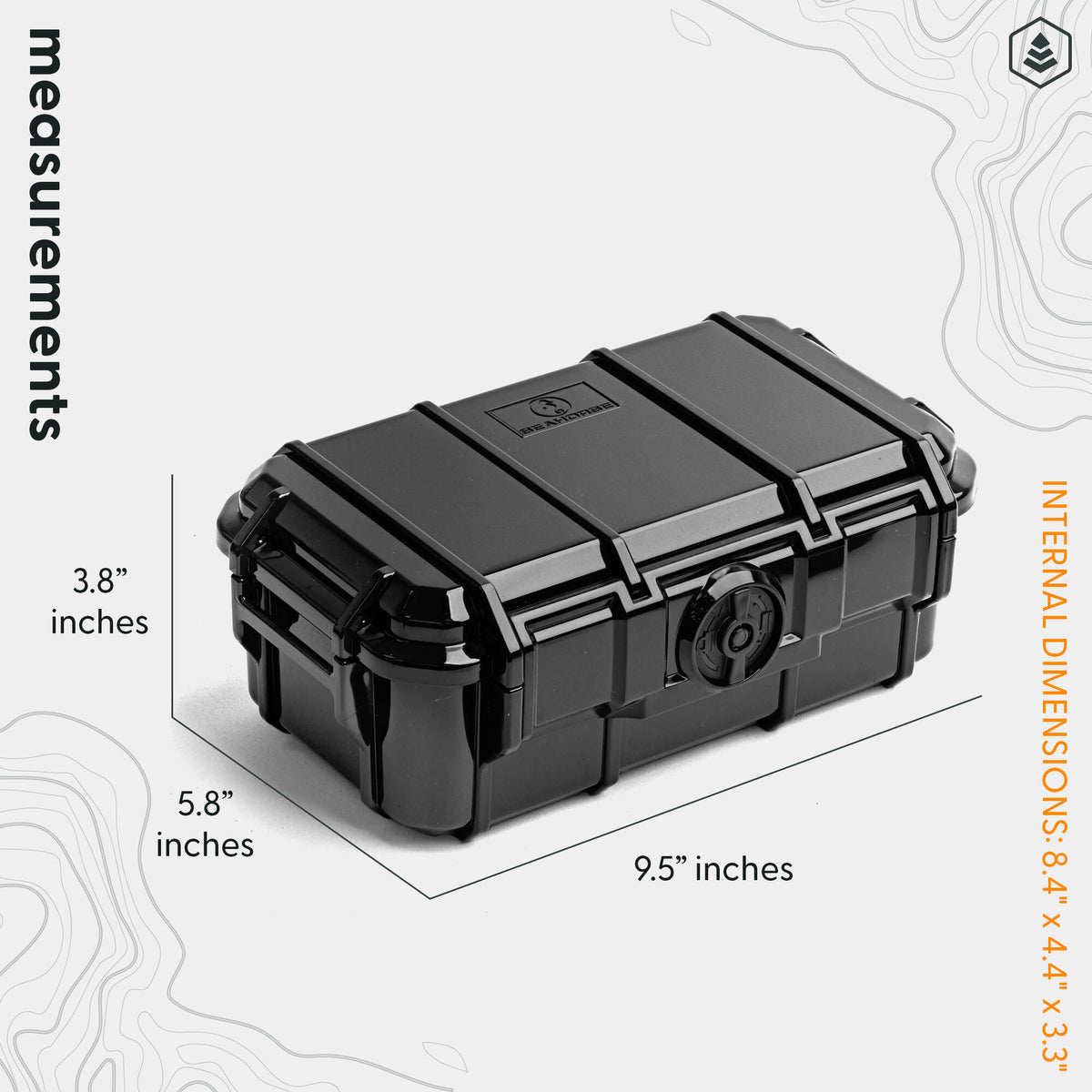 Estuche Rígido Evergreen Cases Tech con Rubber Liner (Clear, Grande) - puertos y conexiones