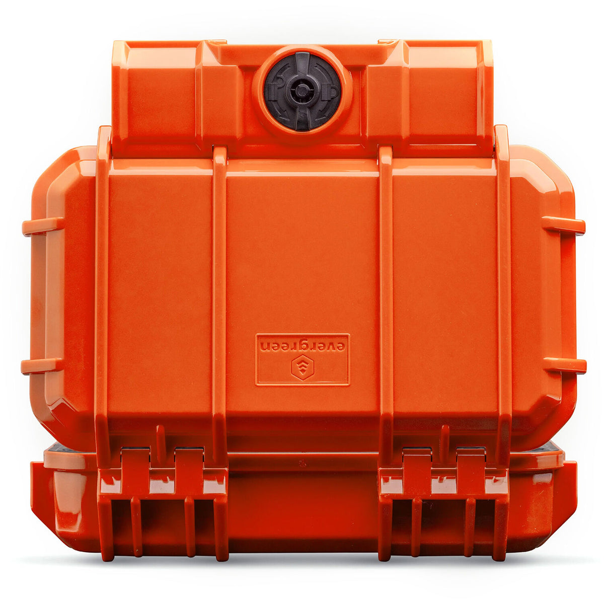 Estuche Rígido Evergreen Cases Tech con Rubber Liner (Naranja, Mediano) - vista frontal