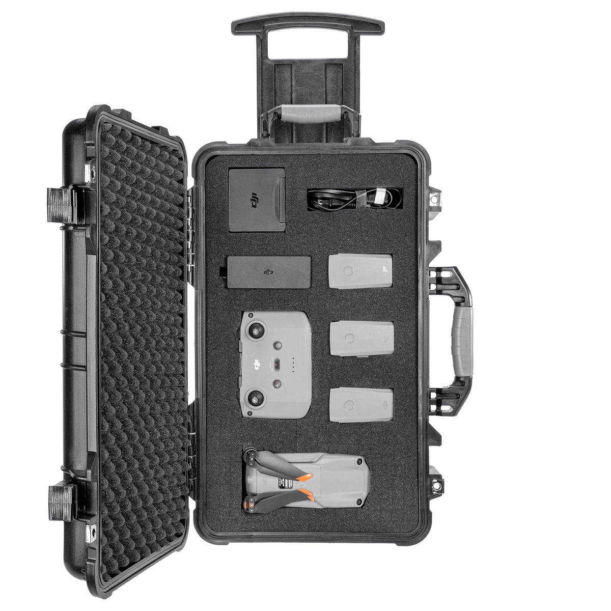 Estuche Rígido Eylar de cabina Roller Gear con 4-Layer espuma juego (Negro, 22") - en uso