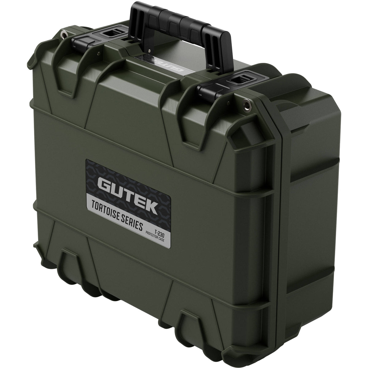 Estuche Rígido GUTEK Tortoise T-230 de cabina Protector (Verde oliva Drab Verde, 23L) - vista lateral