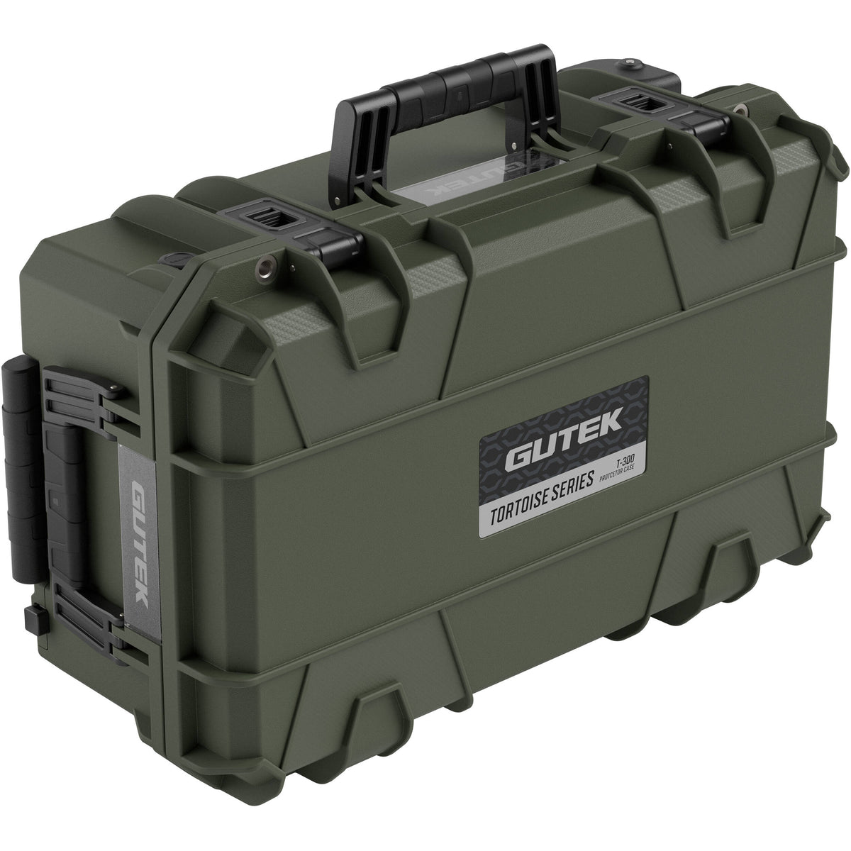 Estuche Rígido GUTEK Tortoise T-300 20" de cabina Protector (Verde oliva Drab Verde, 30L) - vista trasera