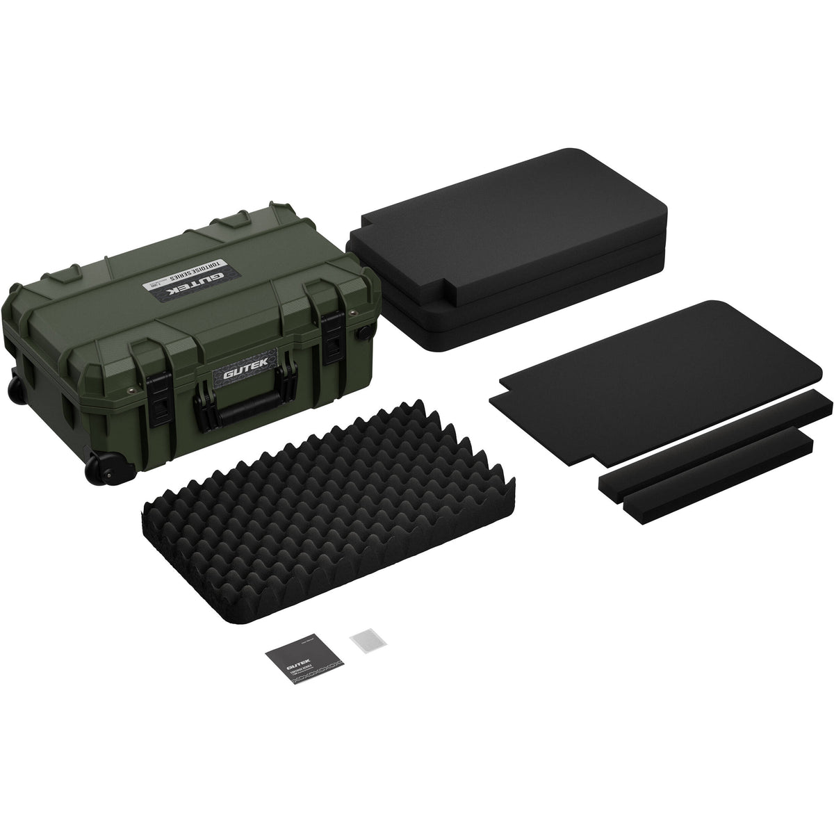 Estuche Rígido GUTEK Tortoise T-300 20" de cabina Protector (Verde oliva Drab Verde, 30L) - en uso