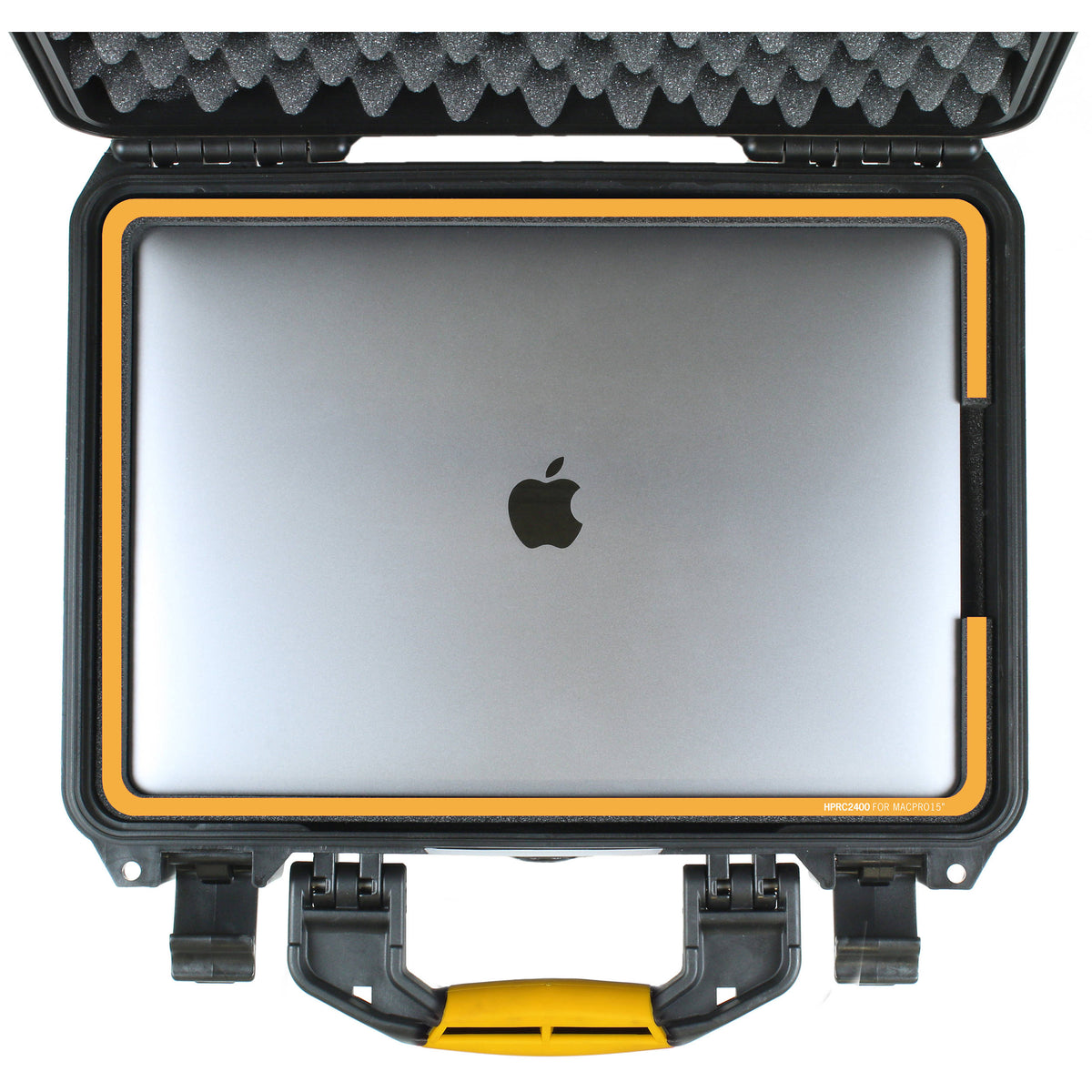 Estuche Rígido HPRC 2400 con espuma para MacBook Pro 15" y Accessories (Negro) - vista lateral