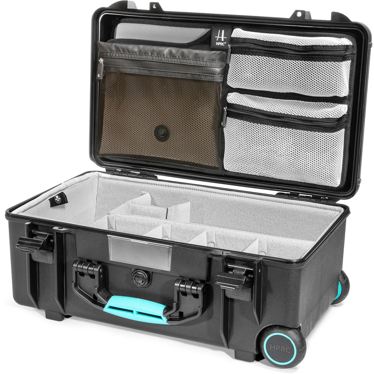 Estuche Rígido HPRC 2550 con ruedas con Second Skin & organizador en la tapa - vista principal