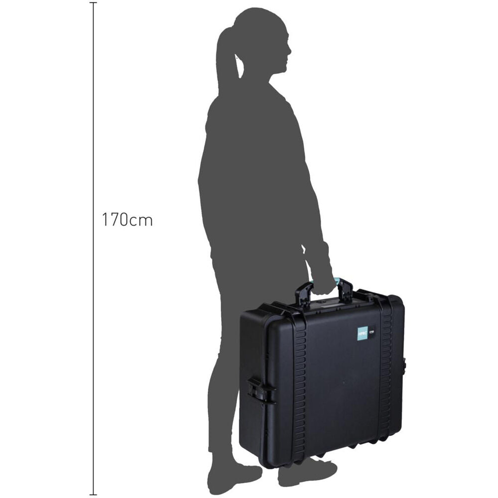 Estuche Rígido HPRC 2700 (Negro con Azul Handle) - vista frontal