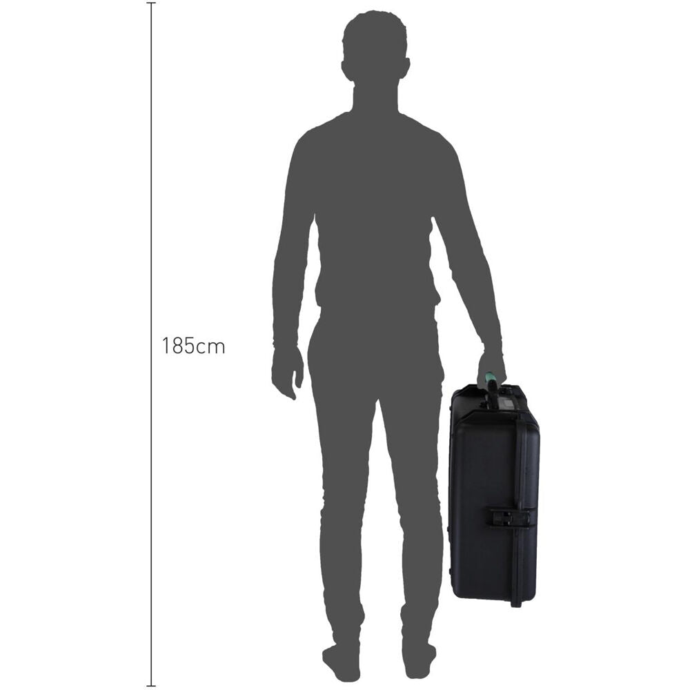 Estuche Rígido HPRC 2700 (Negro con Azul Handle) - vista lateral