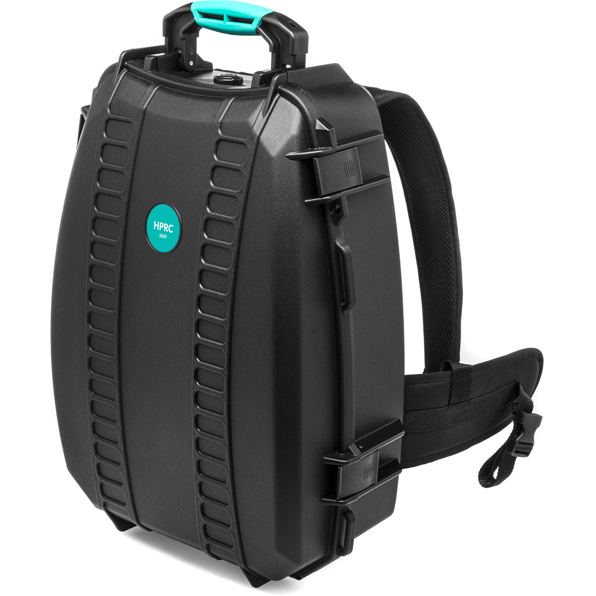 Estuche Rígido HPRC 3600 Backpack con espuma (Negro/Azul) - vista frontal