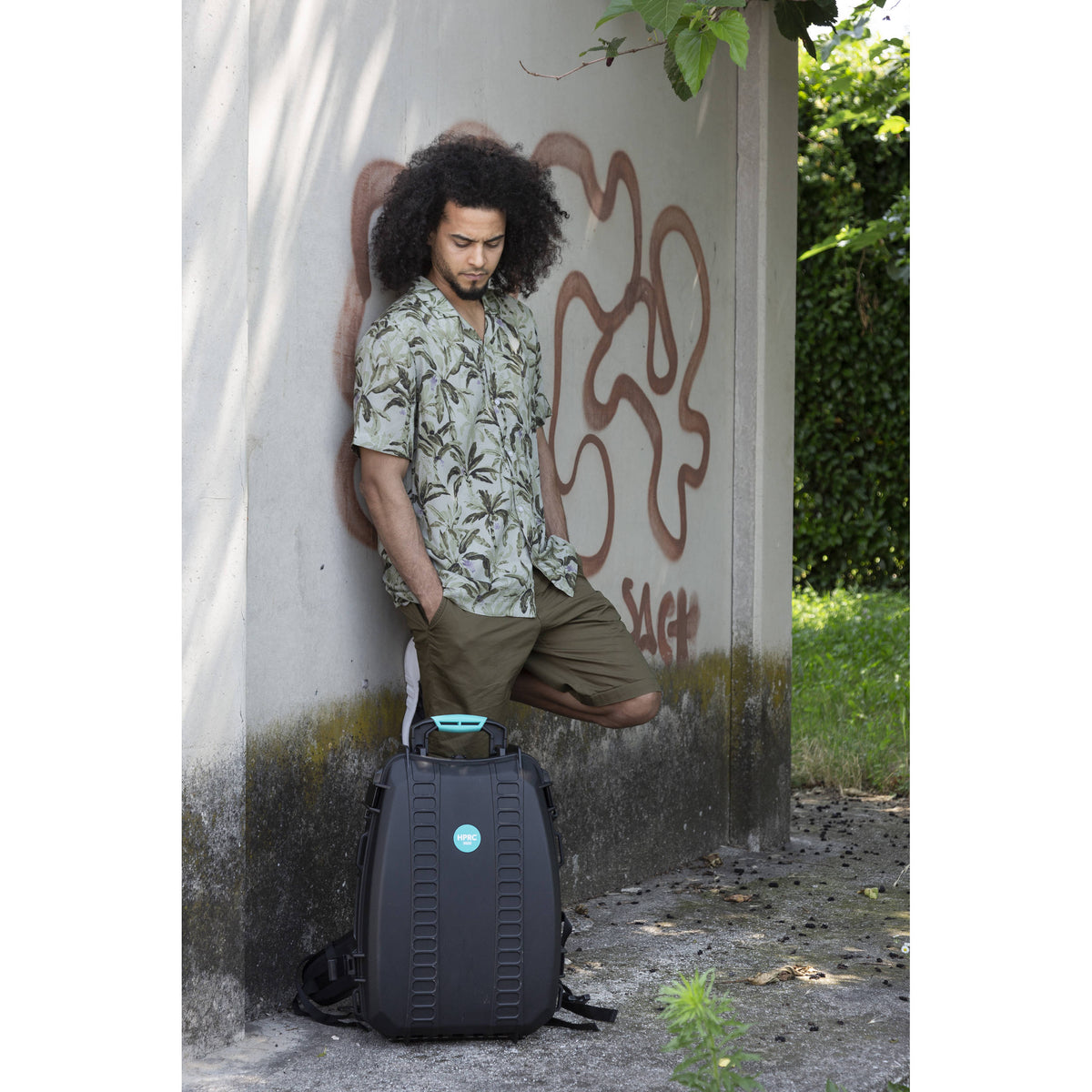Estuche Rígido HPRC 3600 Backpack con espuma (Negro/Azul) - detalle