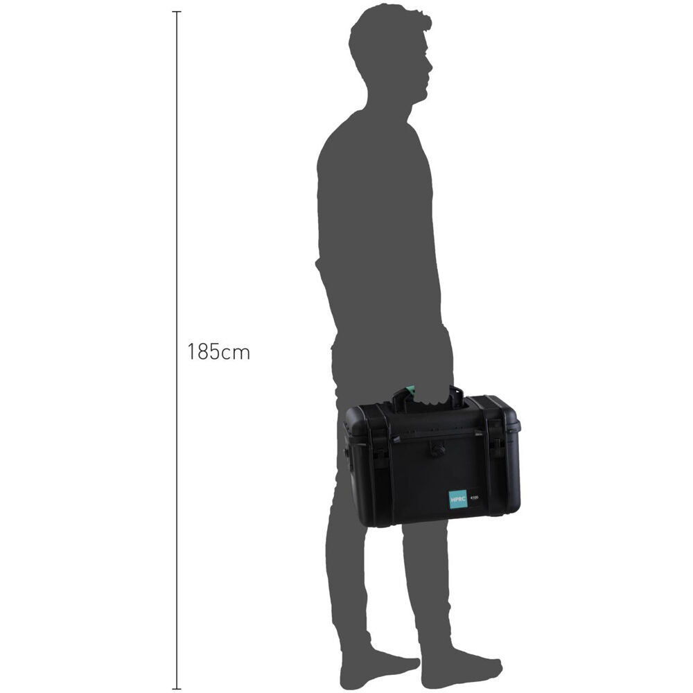 Estuche Rígido HPRC 4100 sin interior (Negro/Azul) - vista trasera