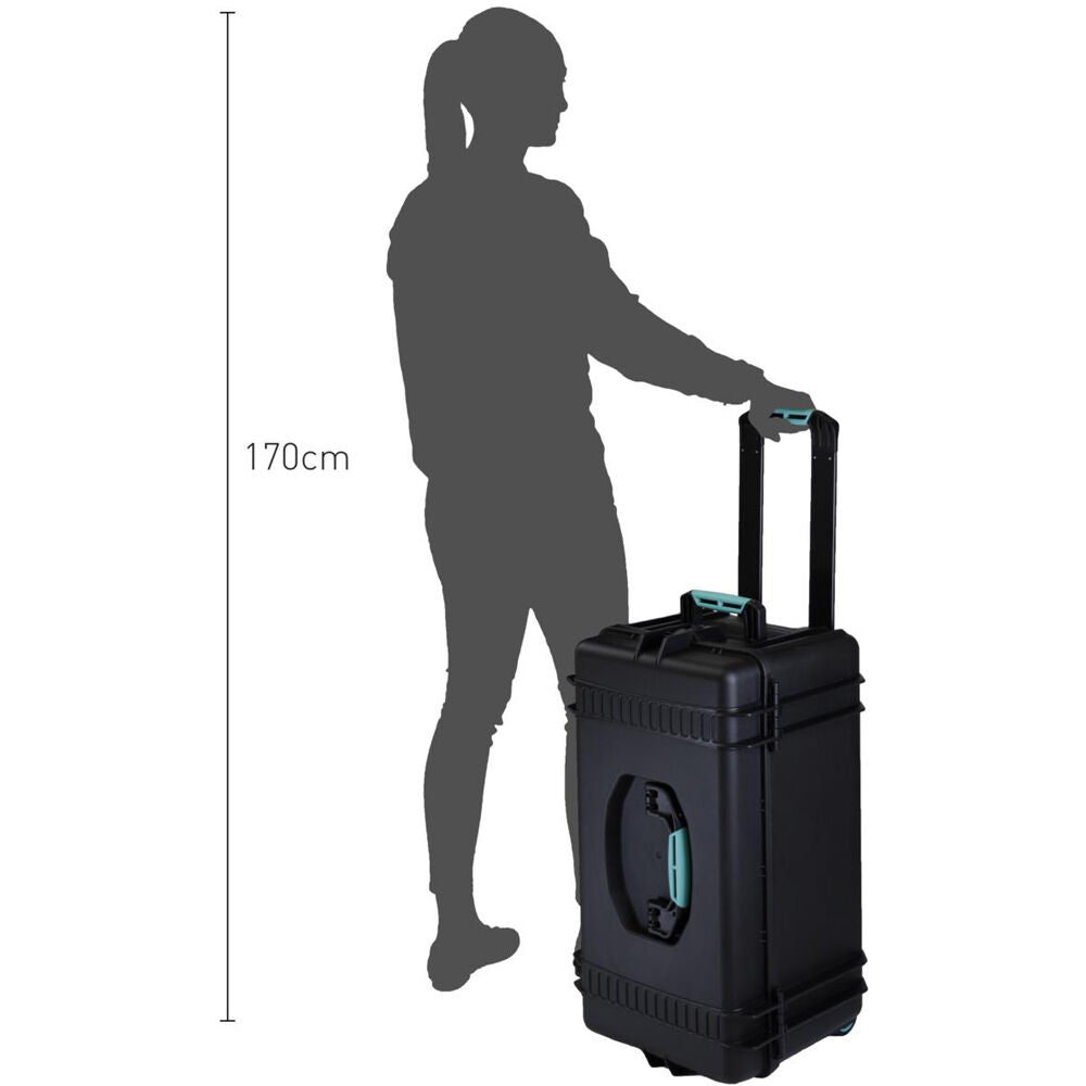 Estuche Rígido HPRC 4300 con ruedas (Negro) - puertos y conexiones