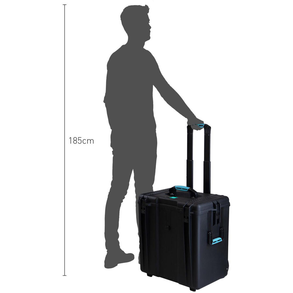 Estuche Rígido HPRC 4700 con ruedas (sin interior) - puertos y conexiones