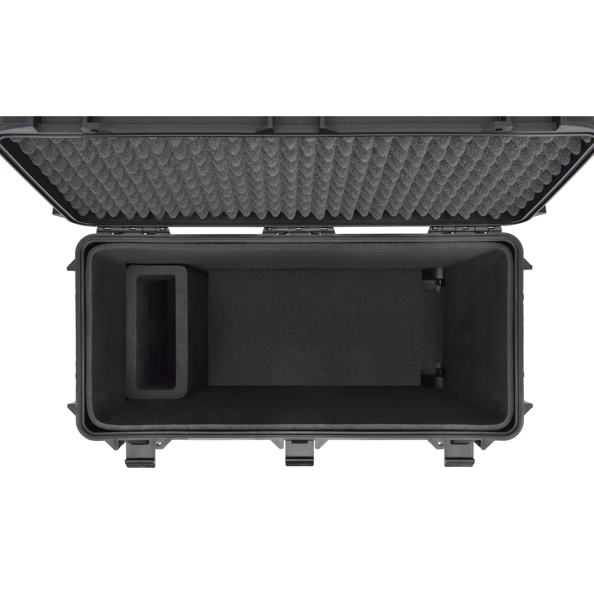 Estuche Rígido HPRC 4800 con ruedas con espuma para Brompton Folding Bike (Negro) - vista trasera