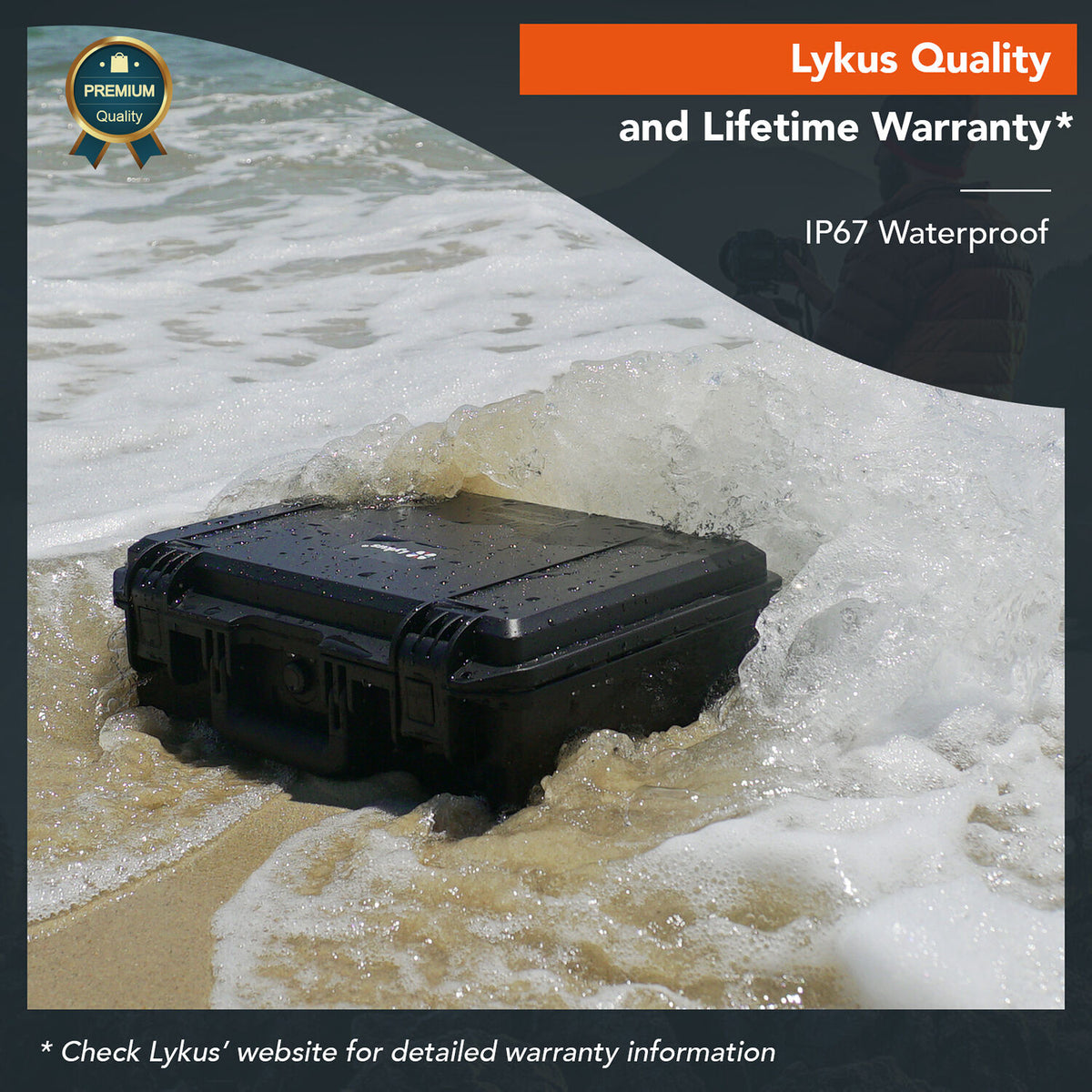 Estuche Rígido Lykus HC-4420 Waterproof con Interior espuma (21L) - contenido de la caja