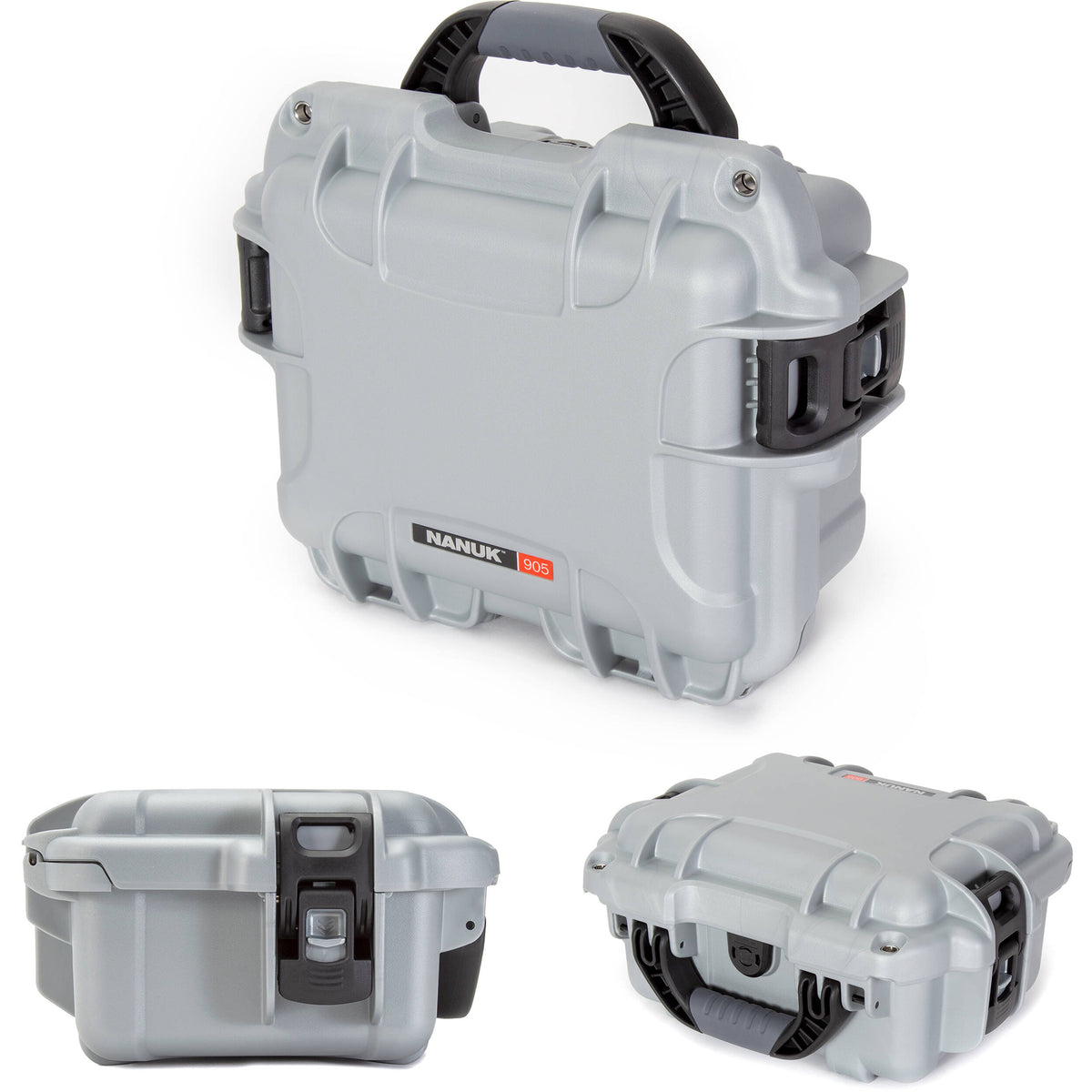 Estuche Rígido Nanuk 905 con espuma (Plateado) - vista frontal