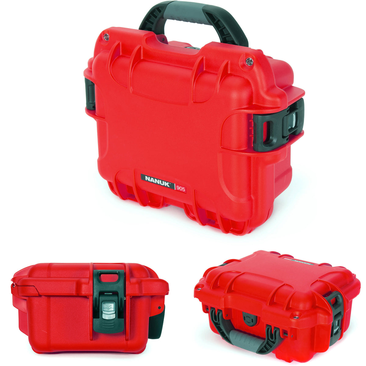 Estuche Rígido Nanuk 905 con espuma (Rojo) - vista frontal