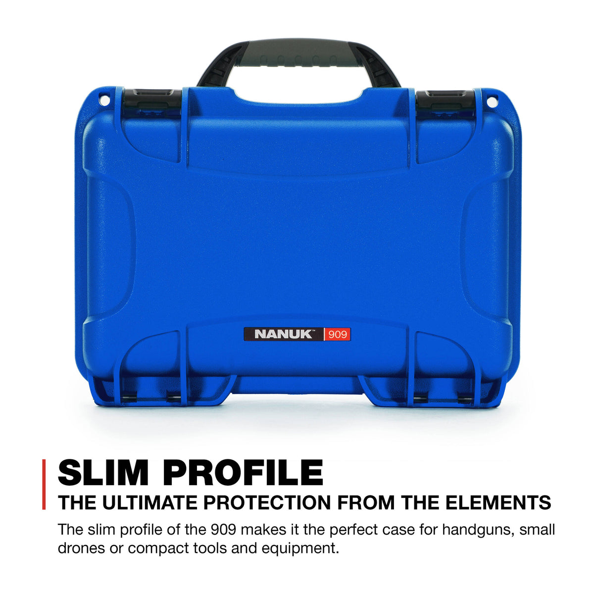 Estuche Rígido Nanuk 909 con espuma (Azul, 4.8L) - vista frontal