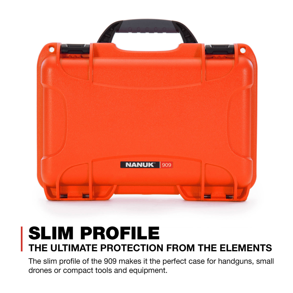 Estuche Rígido Nanuk 909 con espuma (Naranja, 4.8L) - vista frontal