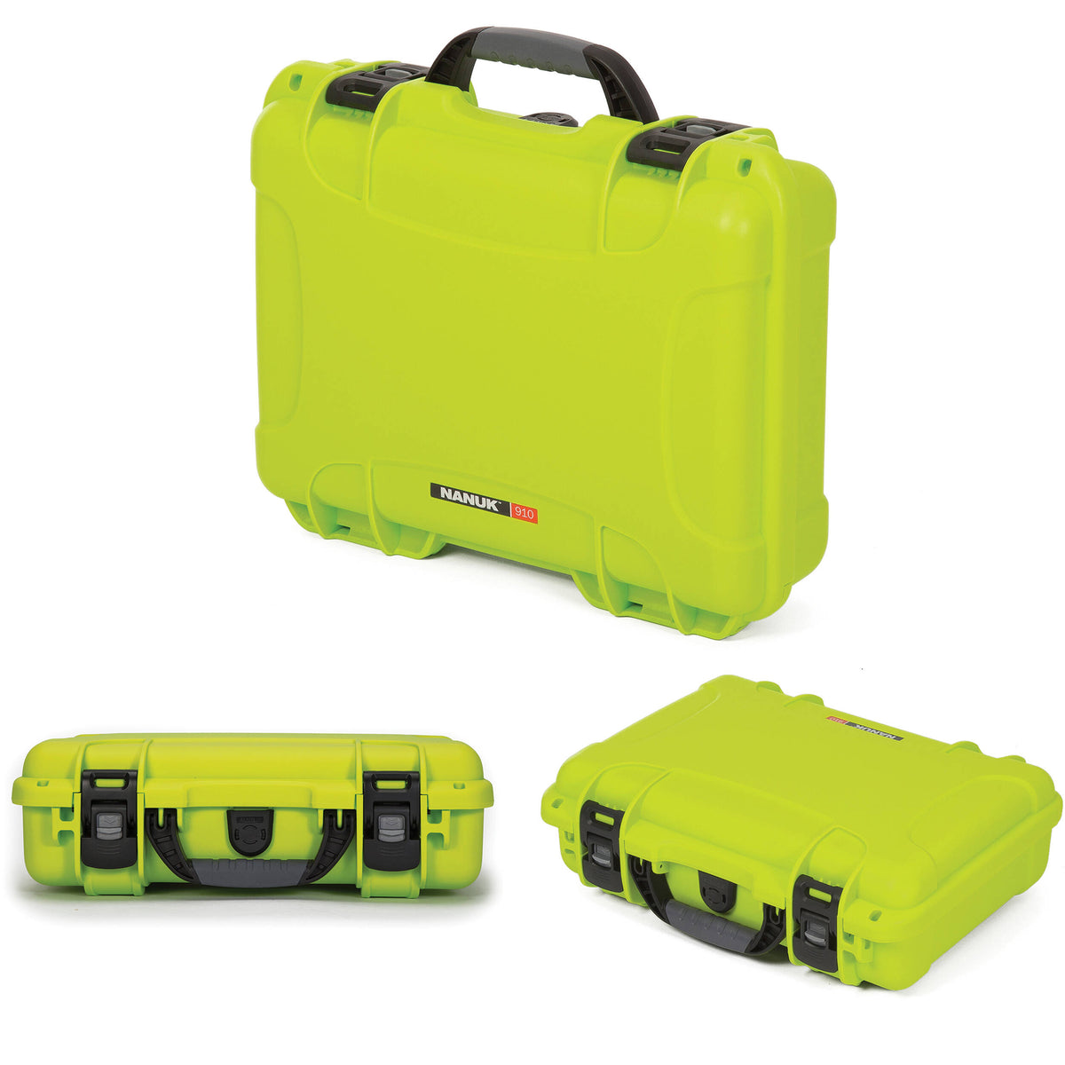Estuche Rígido Nanuk 910 con espuma (Lime) - vista trasera