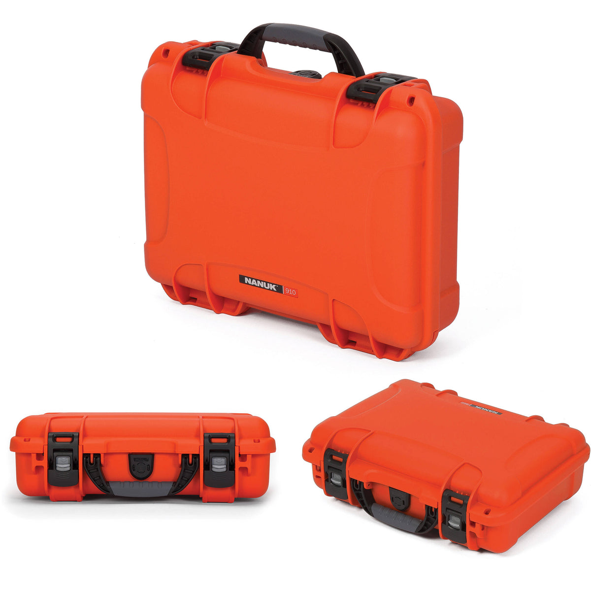 Estuche Rígido Nanuk 910 con espuma (Naranja) - vista trasera