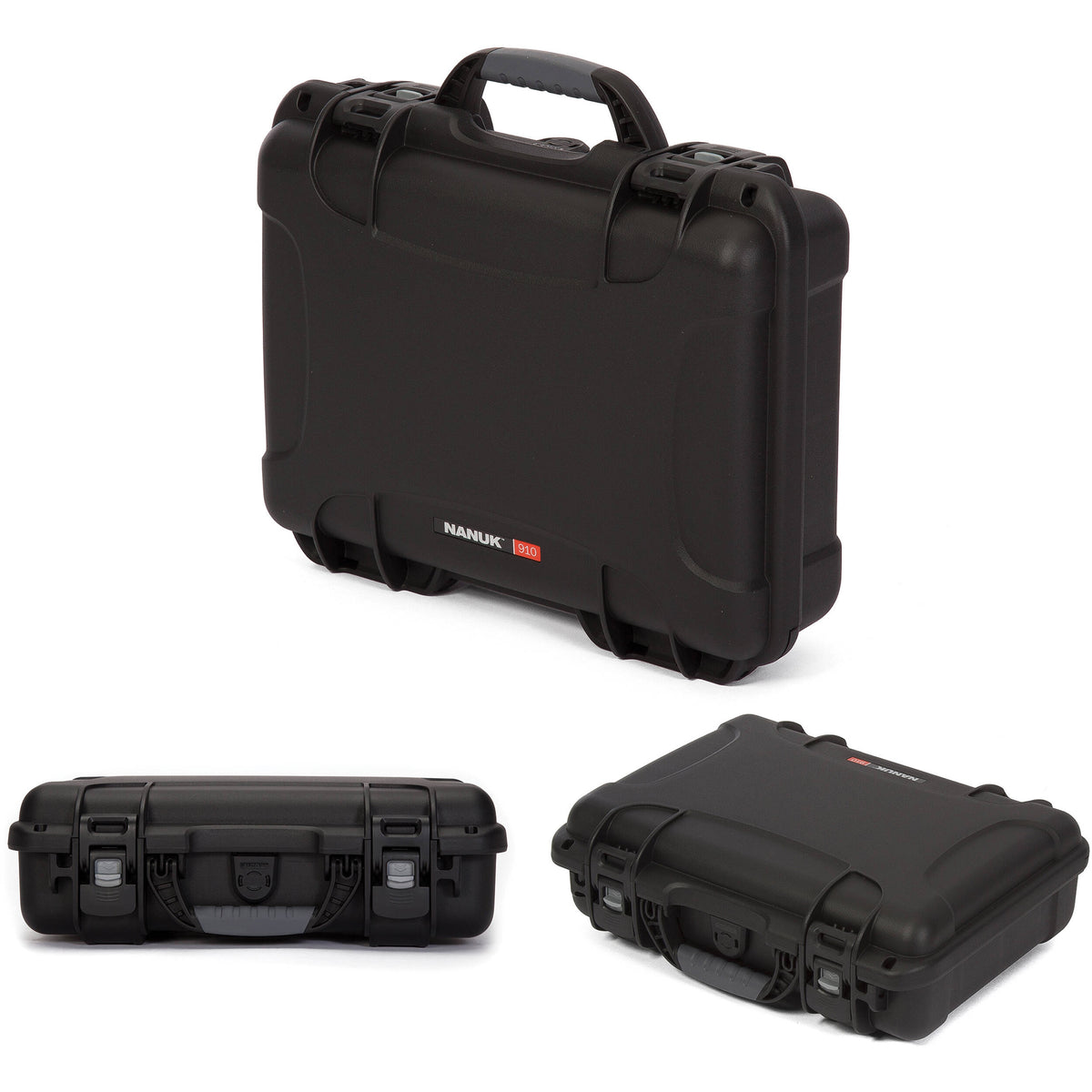 Estuche Rígido Nanuk 910 con espuma (Negro) - vista trasera