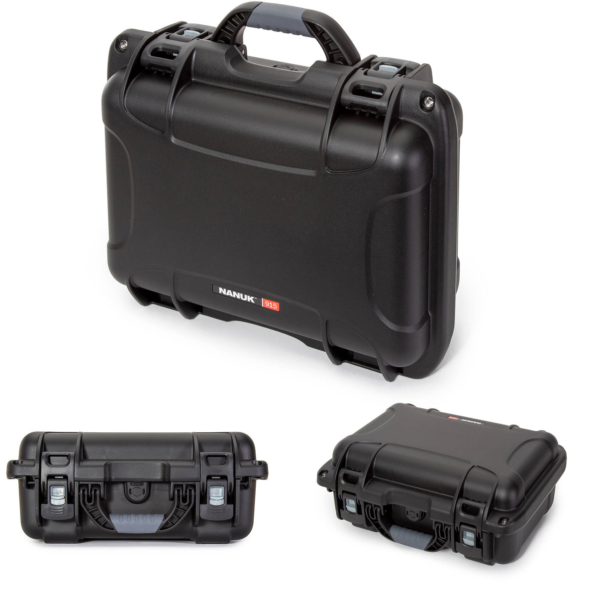 Estuche Rígido Nanuk 915 con divisores acolchados (Negro) - vista trasera