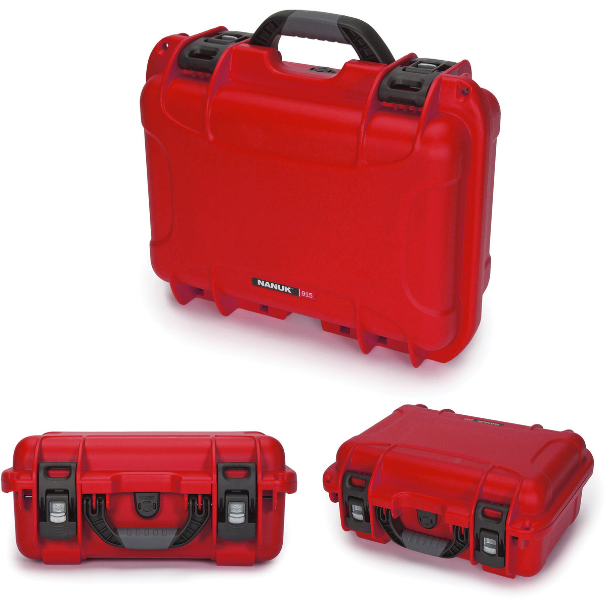 Estuche Rígido Nanuk 915 Hard utilitario con espuma (Rojo) - vista trasera