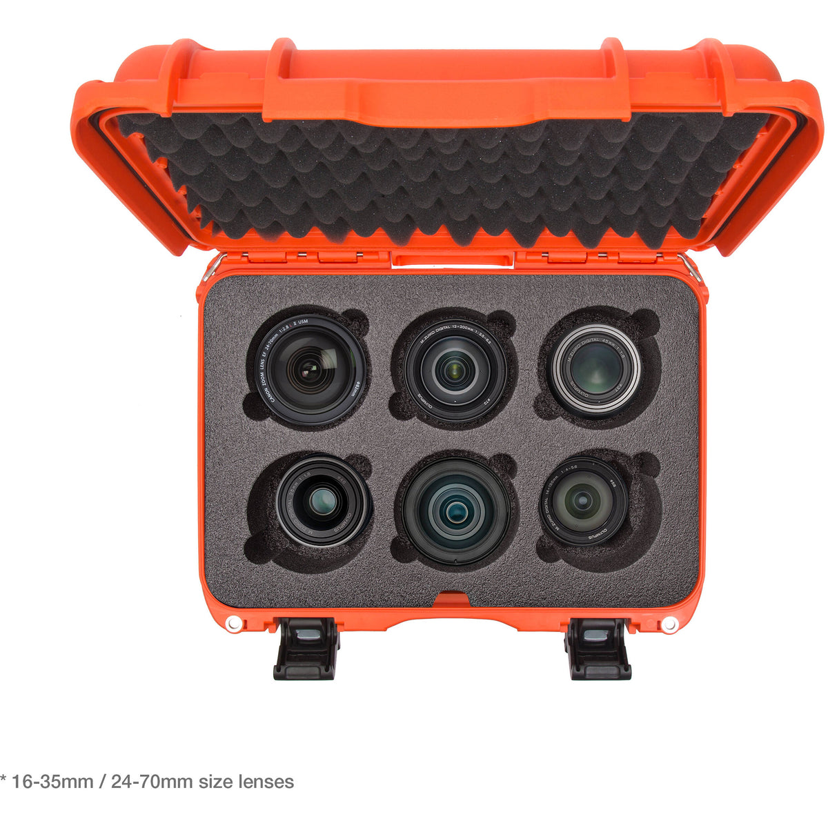 Estuche Rígido Nanuk 918 con espuma para Six Lenses (Naranja, 21L) - detalle