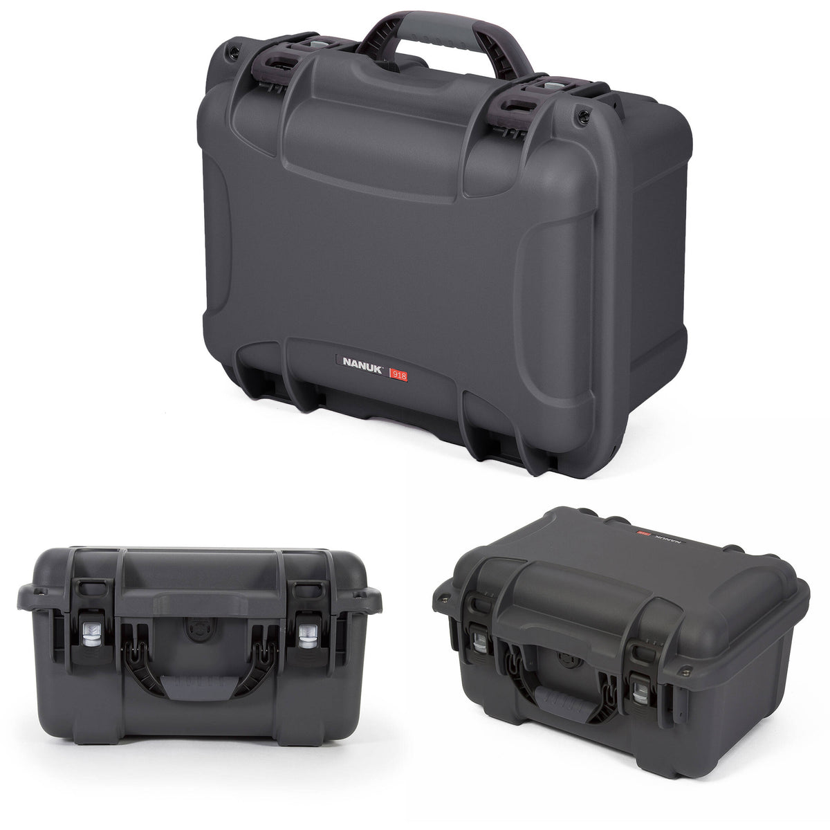Estuche Rígido Nanuk 918 con Interior espuma (Graphite, 21L) - vista trasera