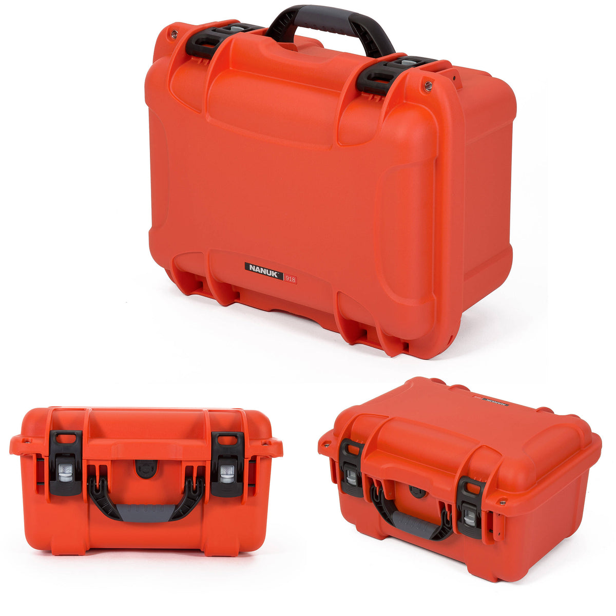 Estuche Rígido Nanuk 918 con Interior espuma (Naranja, 21L) - vista trasera