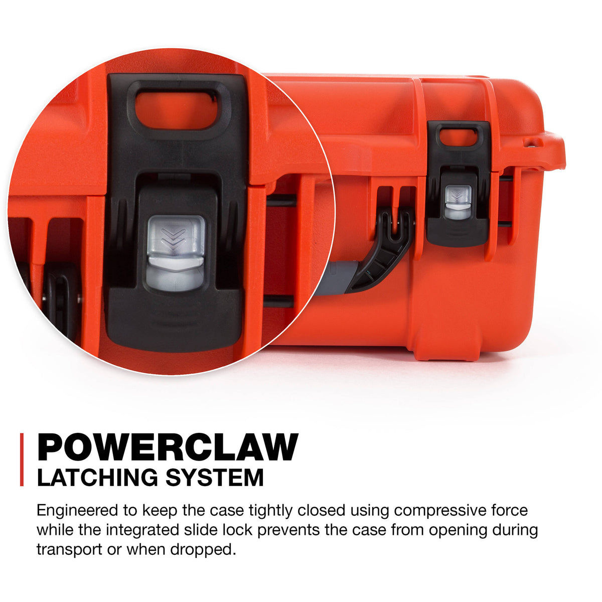 Estuche Rígido Nanuk 918 con Interior espuma (Naranja, 21L) - vista lateral
