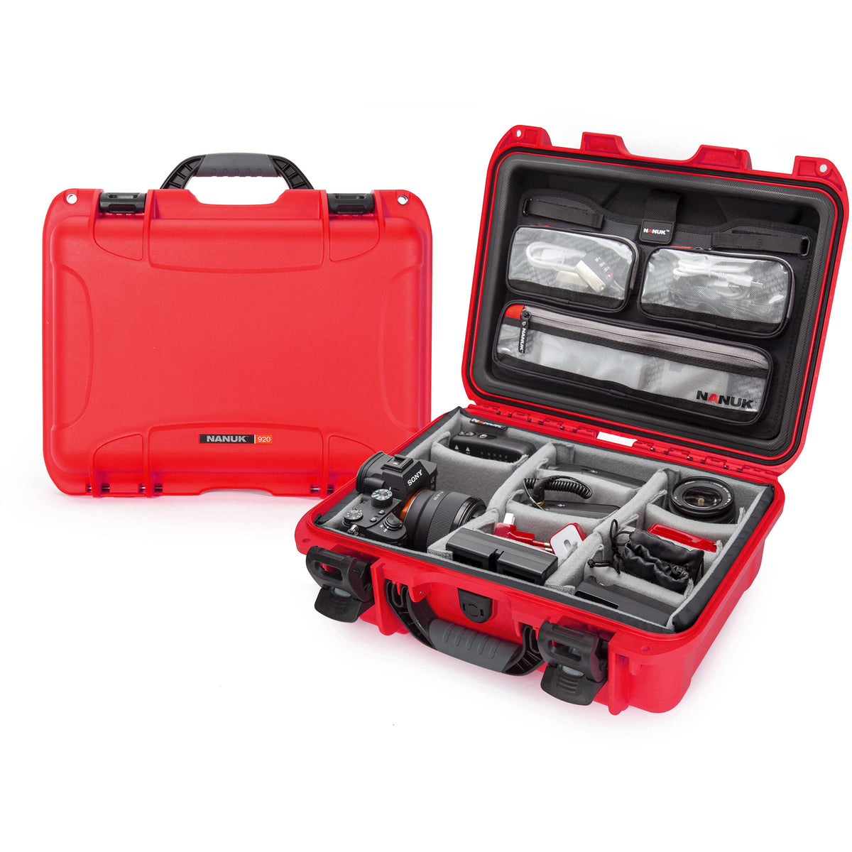 Estuche Rígido Nanuk 920 Pro Photo Kit (Rojo, 16L) - vista principal