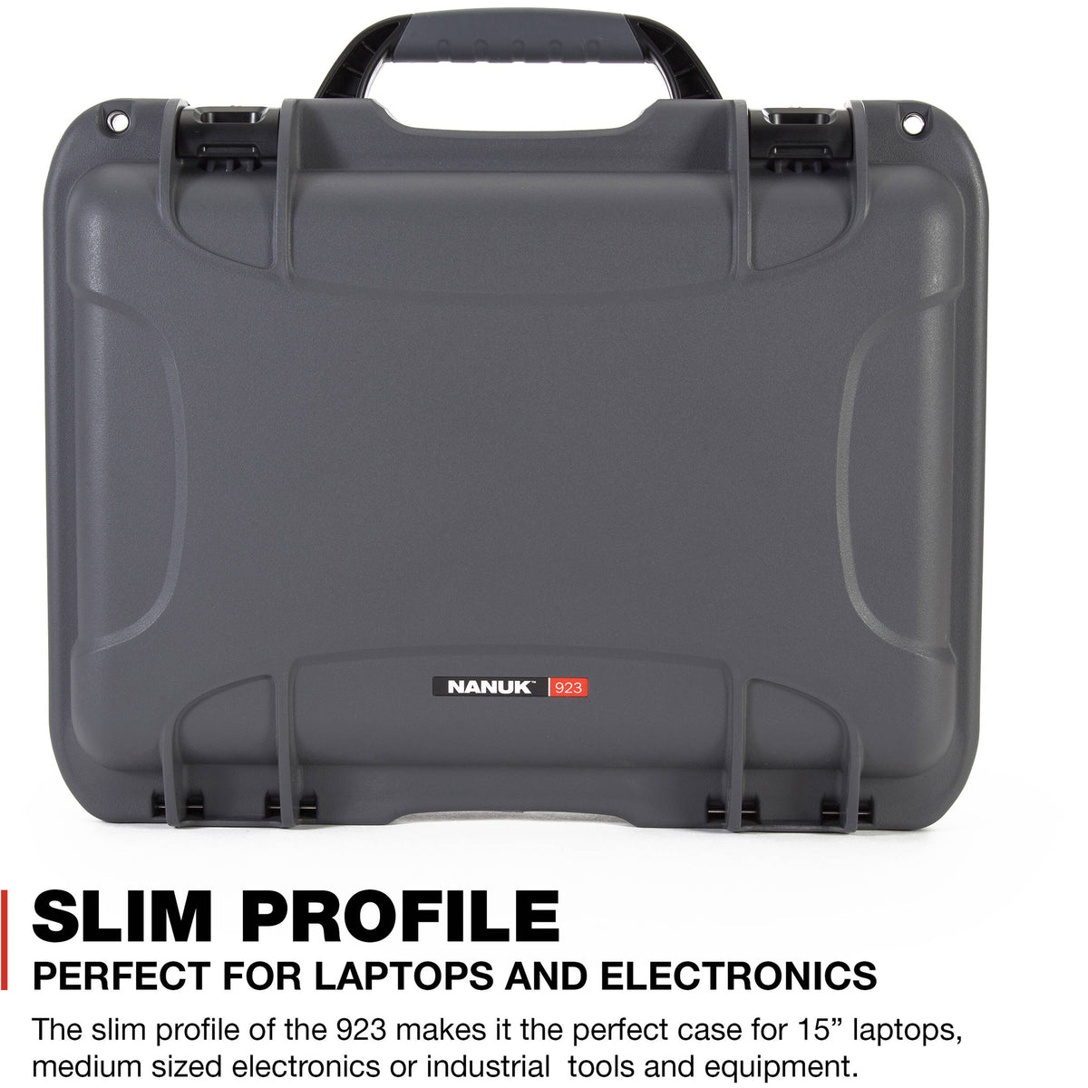 Estuche Rígido Nanuk 923 con espuma (Graphite, 16.7L) - vista frontal