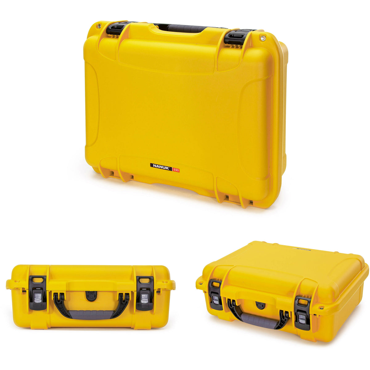 Estuche Rígido Nanuk 930 con espuma (Amarillo) - vista trasera