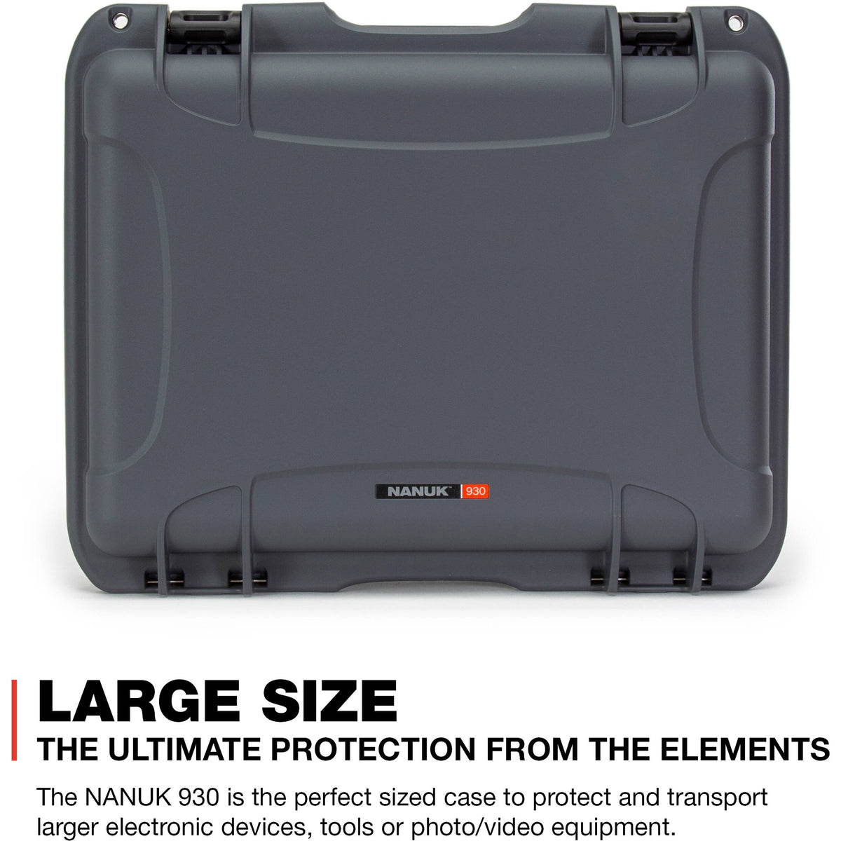 Estuche Rígido Nanuk 930 con espuma (Graphite) - vista frontal