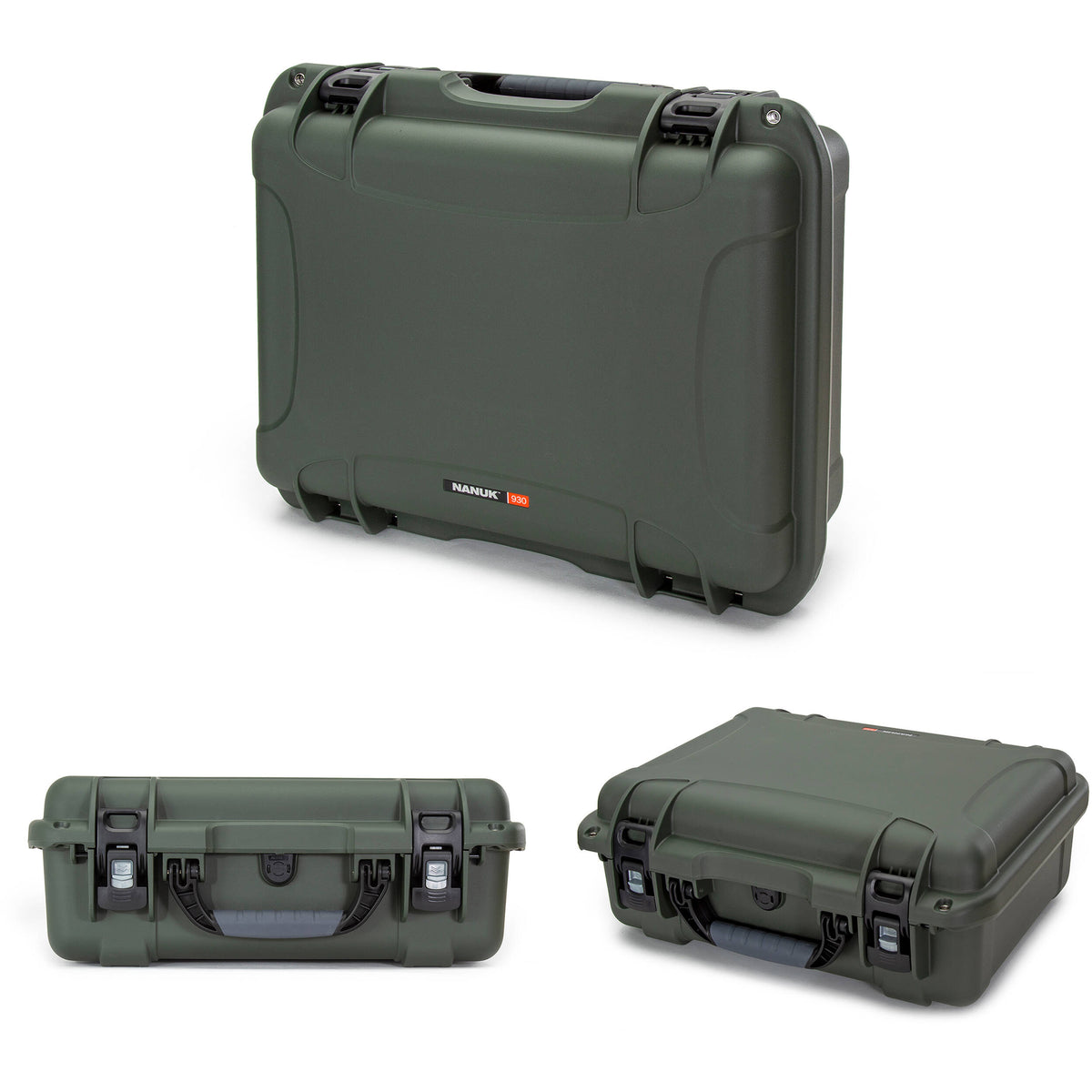 Estuche Rígido Nanuk 930 con espuma (Verde oliva) - vista trasera