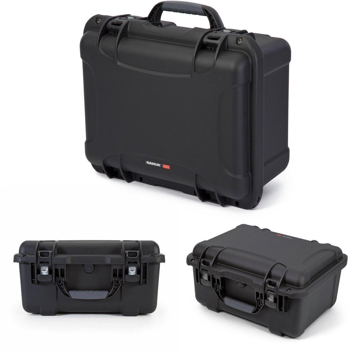 Estuche Rígido Nanuk 933 con espuma (Negro, 36.4L) - vista trasera