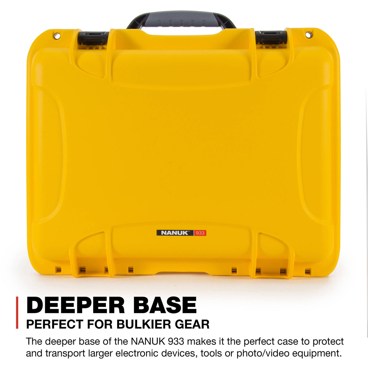 Estuche Rígido Nanuk 933 Pro Photo Kit (Amarillo, 36.4L) - vista frontal