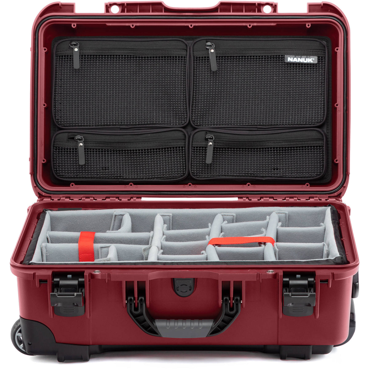 Estuche Rígido Nanuk 935 con ruedas (Burgundy, 28.5L) - vista trasera
