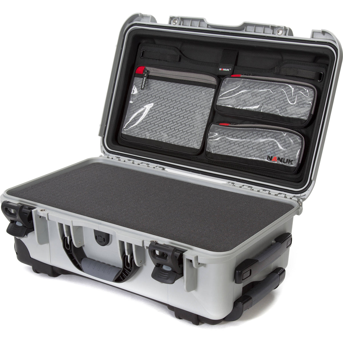 Estuche Rígido Nanuk 935 con ruedas con espuma & organizador en la tapa (Plateado, 28.5L) - vista principal