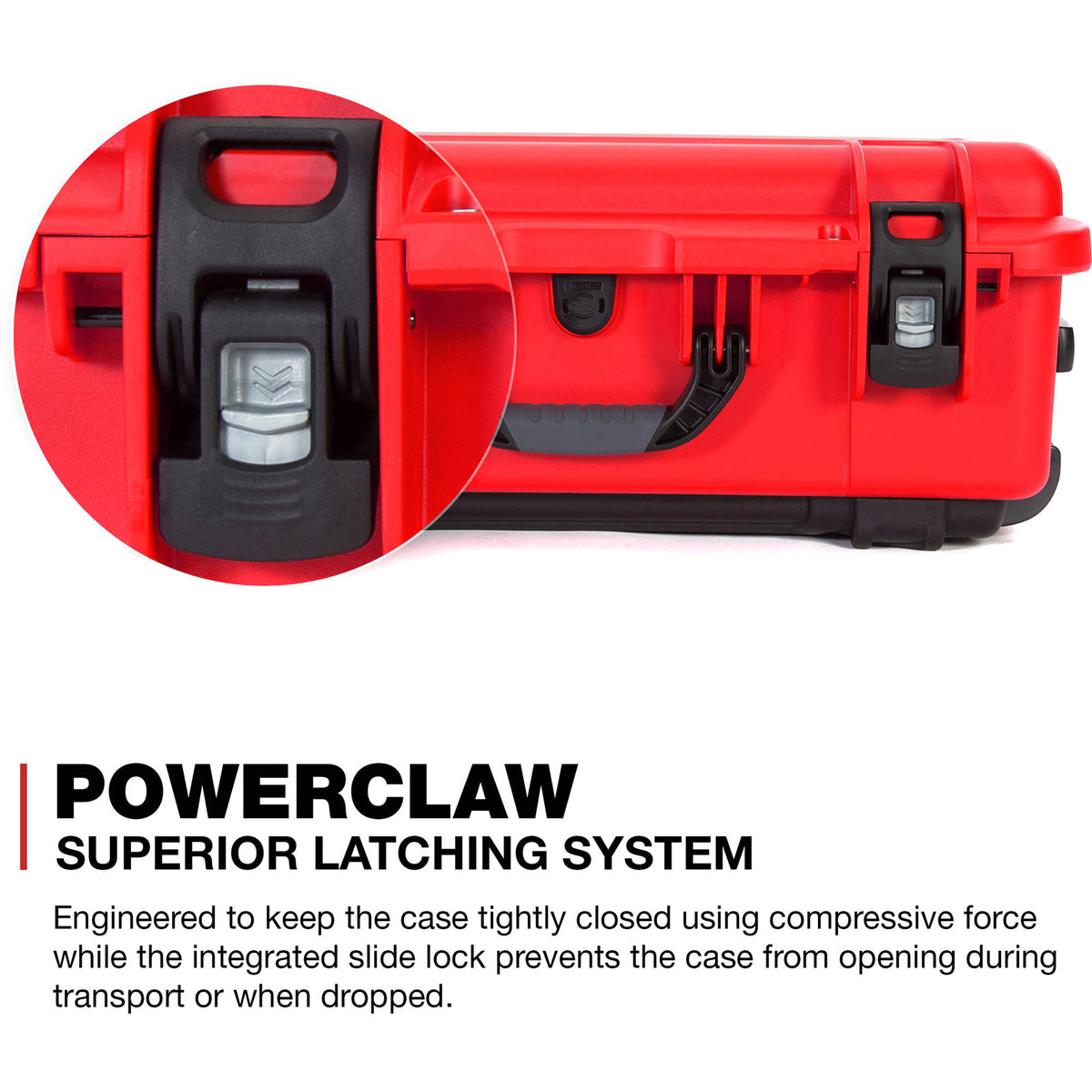 Estuche Rígido Nanuk 935 con ruedas (Rojo, 28.5L) - vista lateral