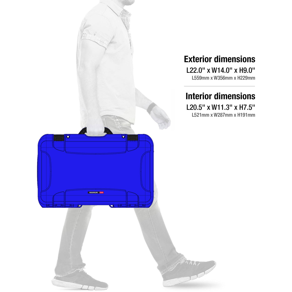 Estuche Rígido Nanuk 935 Pro Photo Kit (Azul, 28.5L) (935-6008) - detalle